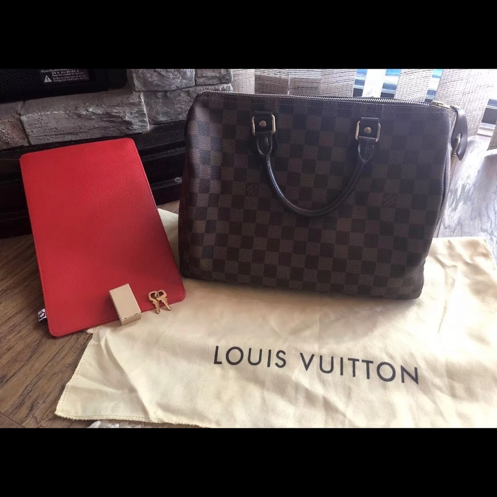 LOUIS VUITTON Damier Ebene Speedy 30